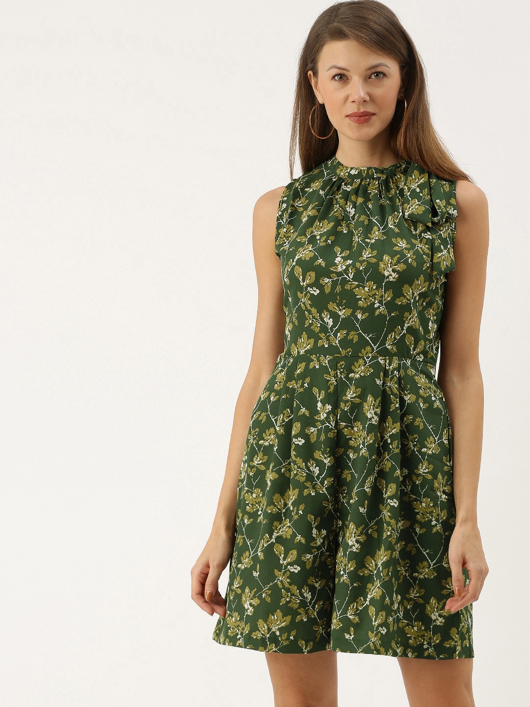 

AND Women Green Printed Playsuit