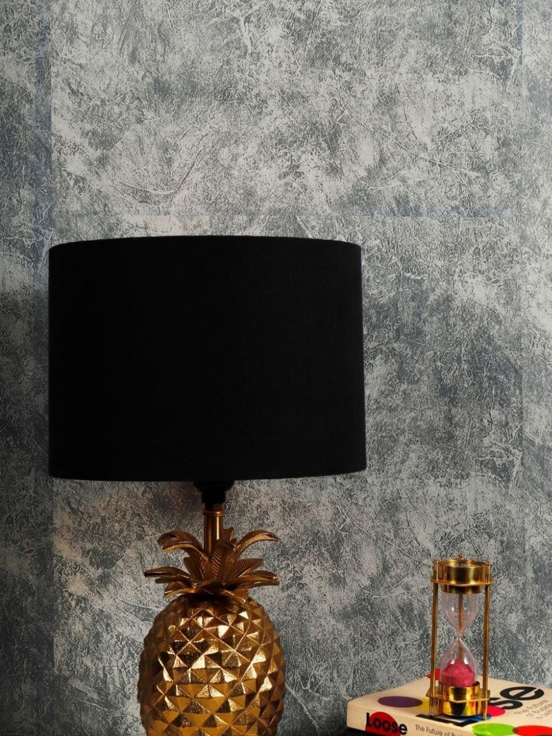 

Grated Ginger Black Solid Handcrafted Table Lamp