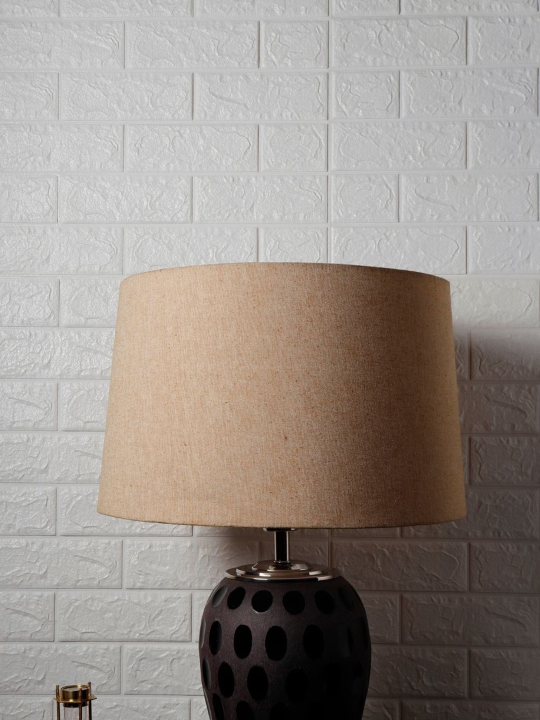 

Grated Ginger Beige Solid Handcrafted Table Lamp