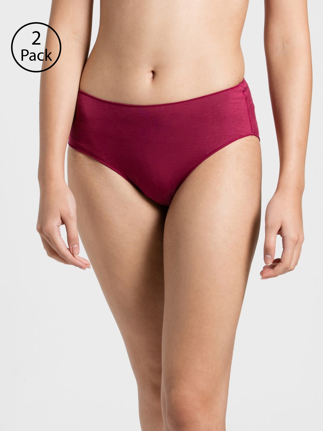 

Jockey Women Pack Of 2 Pink Solid Hipster Briefs