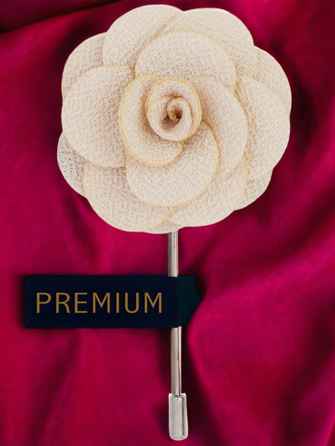 

PELUCHE Unisex Beige Floral Brawny Delicacy Lapel Pin