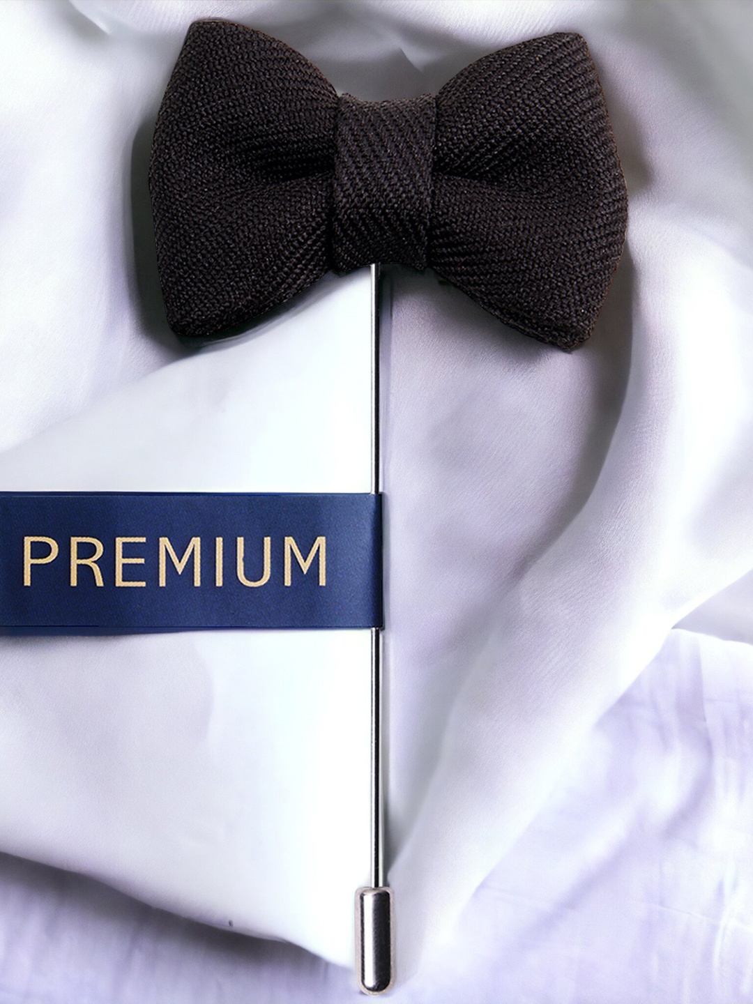 

PELUCHE Unisex Black The Graceful Bow Brooch Lapel Pin