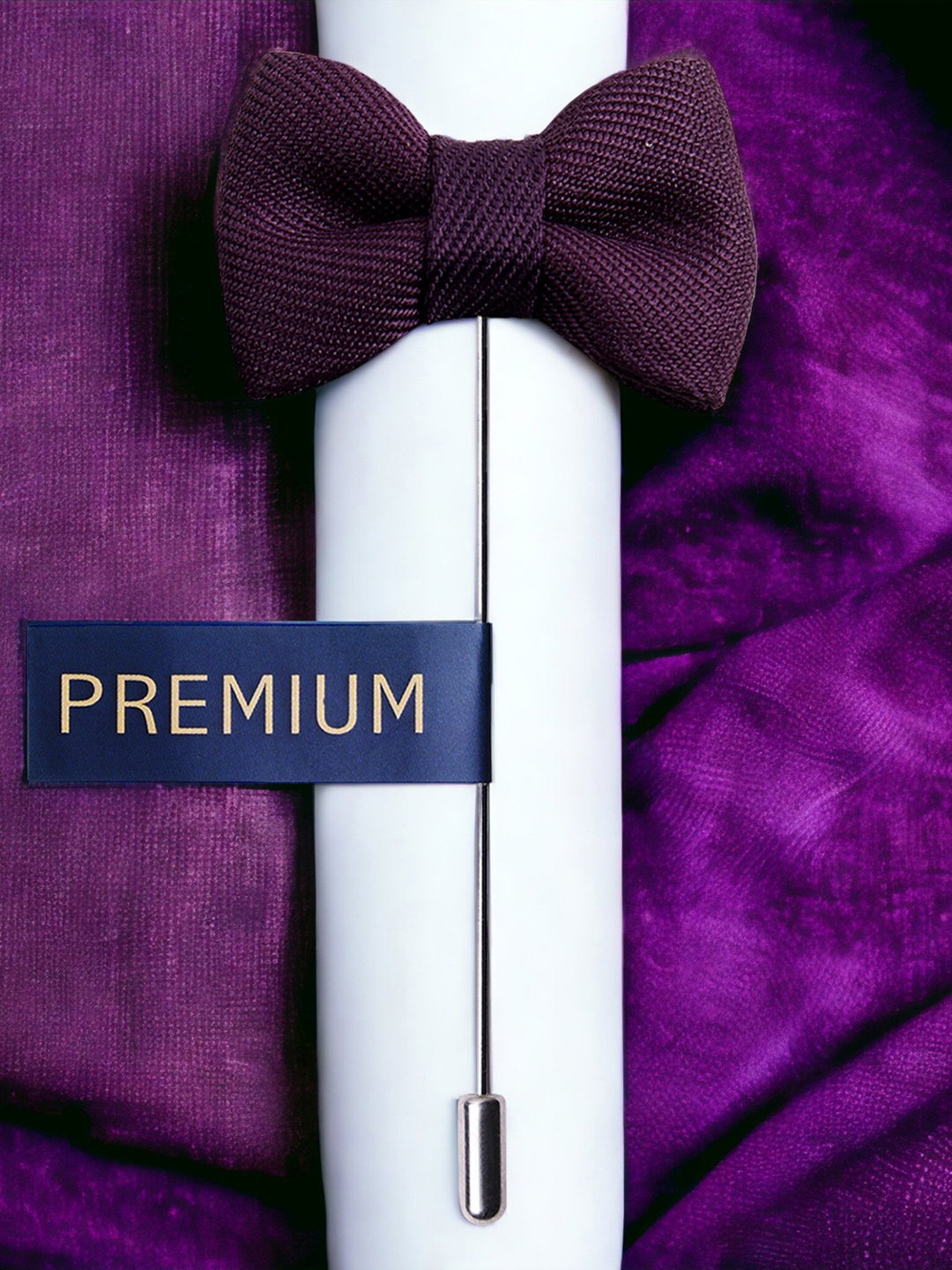 

PELUCHE Unisex Purple The Graceful Bow Brooch Lapel Pin