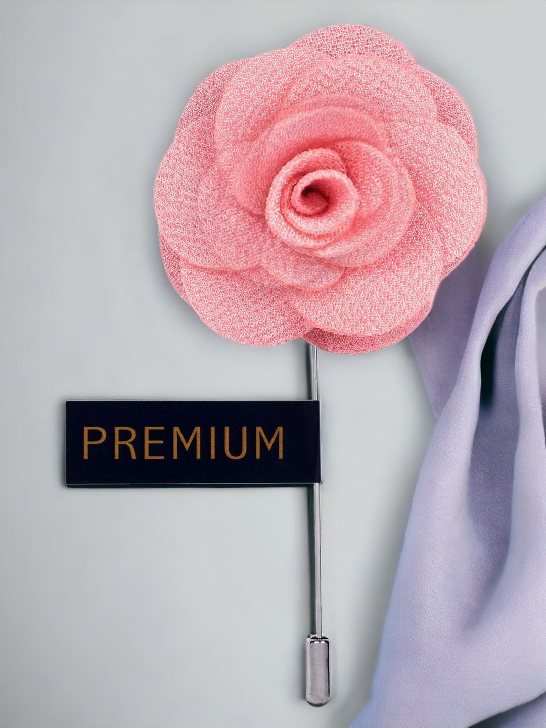 

PELUCHE Unisex Pink Brawny Delicacy Floral Lapel Pin