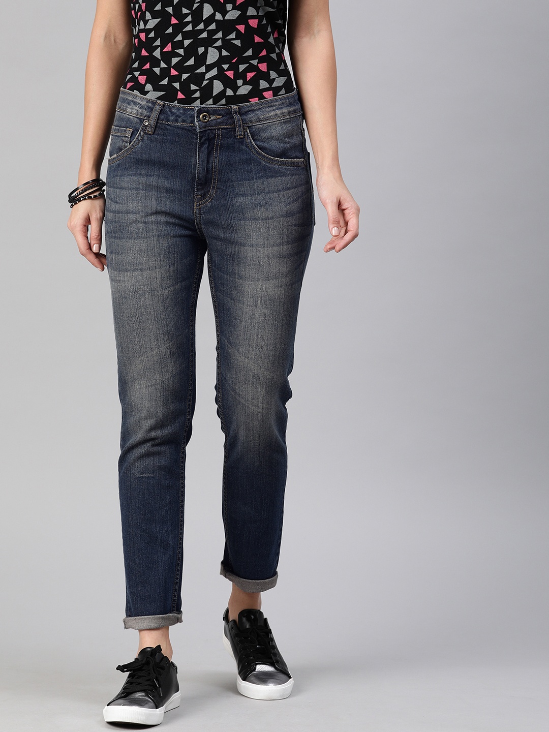 

Roadster Women Blue Skinny Fit Mid-Rise Clean Look Stretchable Jeans