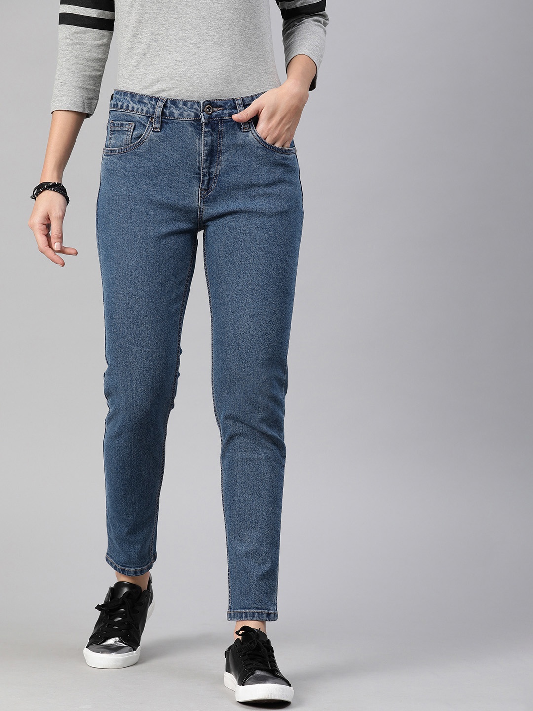

Roadster Women Blue Skinny Fit Mid-Rise Clean Look Stretchable Jeans