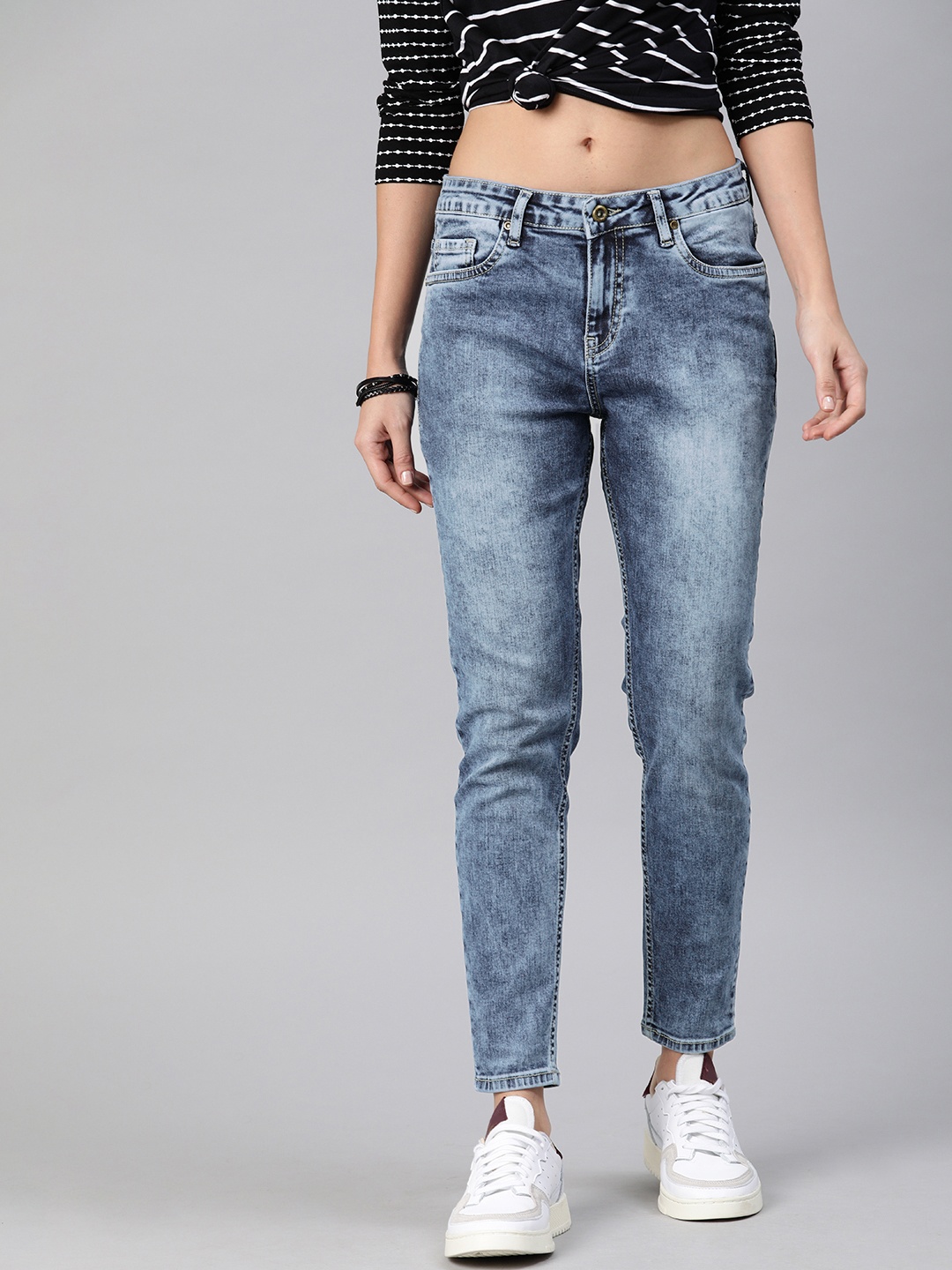 

Roadster Women Blue Skinny Fit Mid-Rise Clean Look Jeans