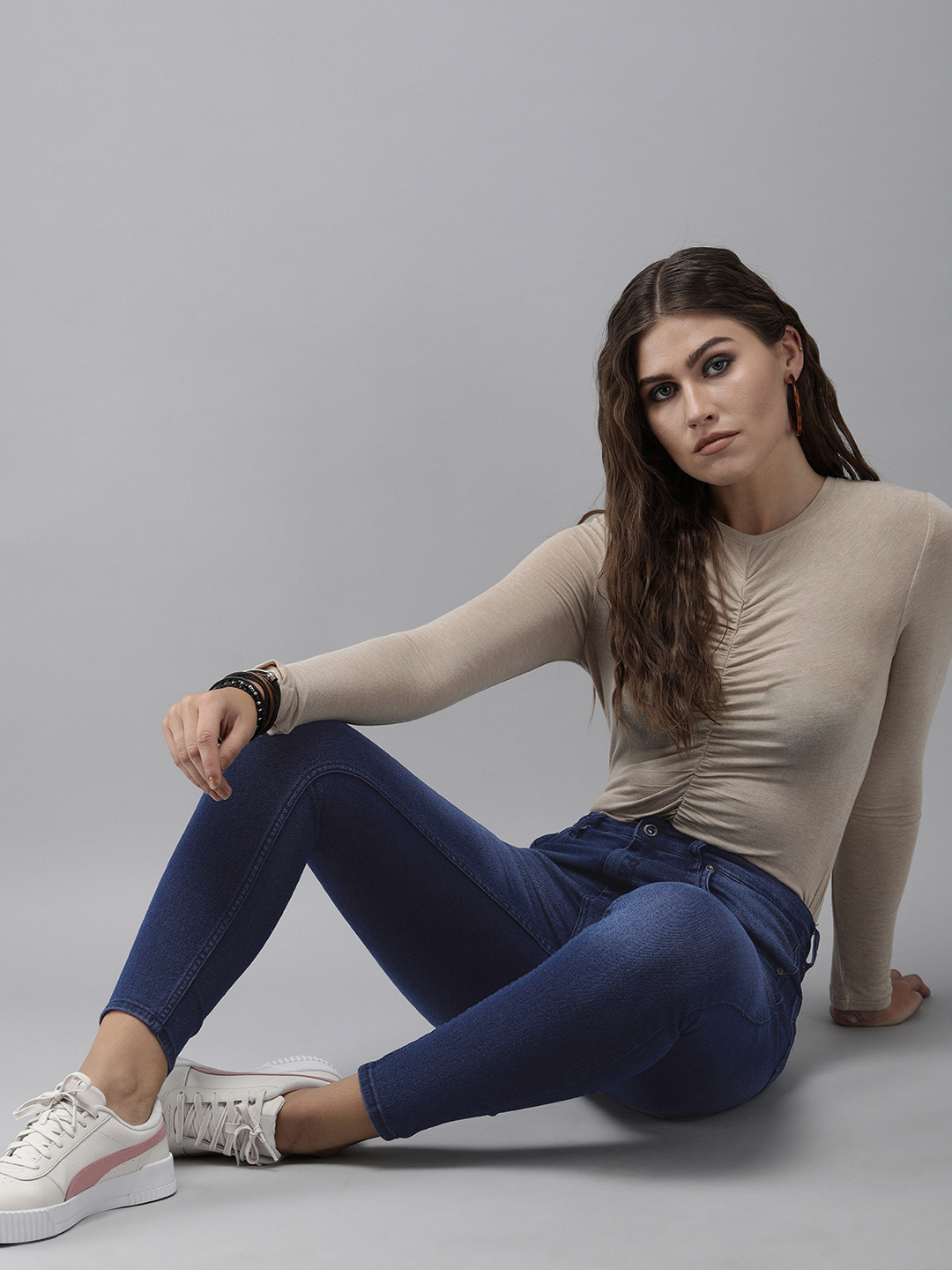 

Roadster Women Blue Super Skinny Fit High-Rise Clean Look Stretchable Jeans