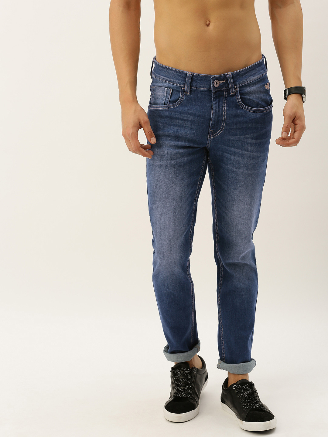 

Flying Machine Men Blue Jackson Skinny Fit Low-Rise Clean Look Stretchable Jeans