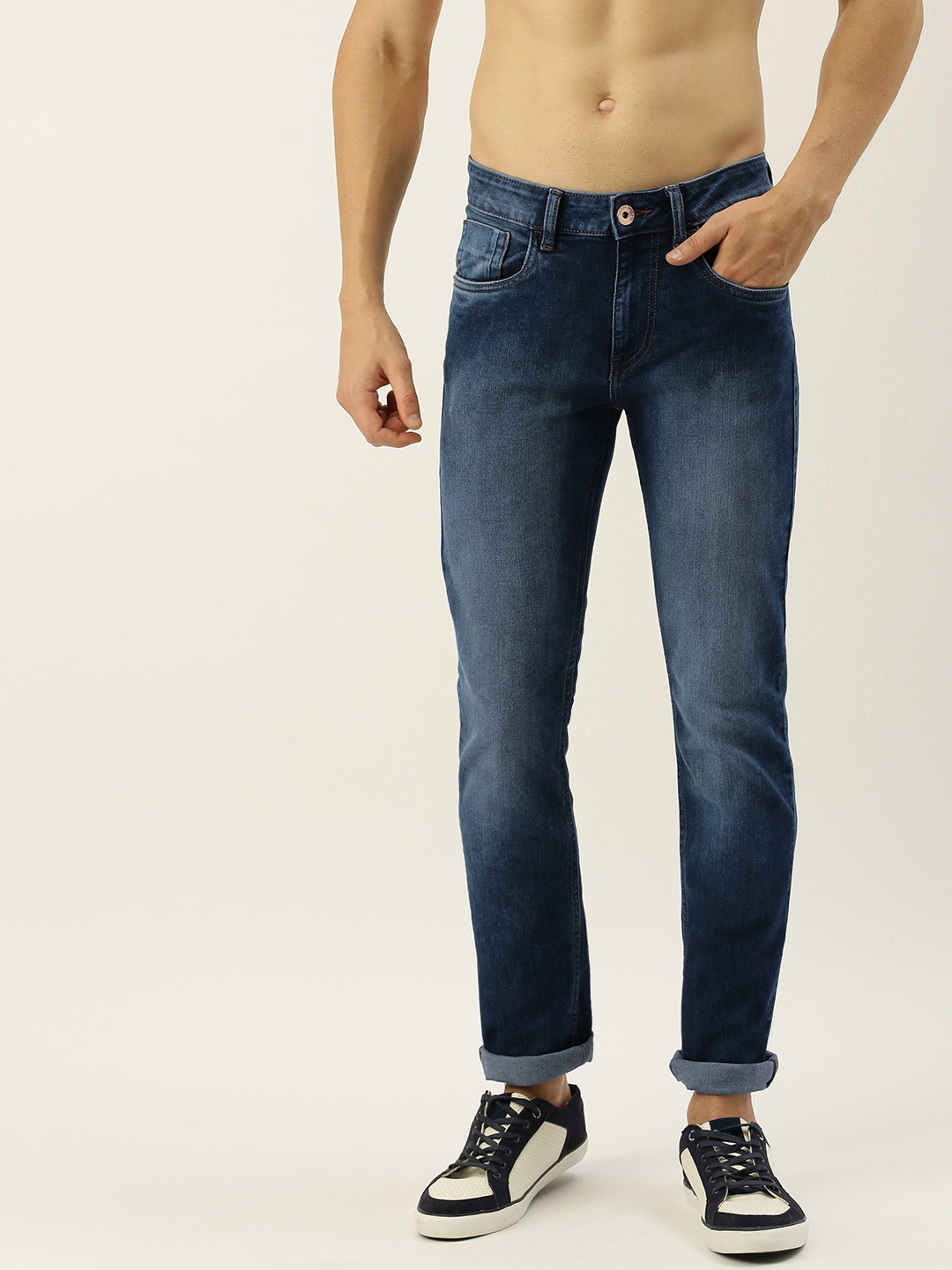 

Flying Machine Men Blue Jackson Skinny Fit Low-Rise Clean Look Stretchable Jeans