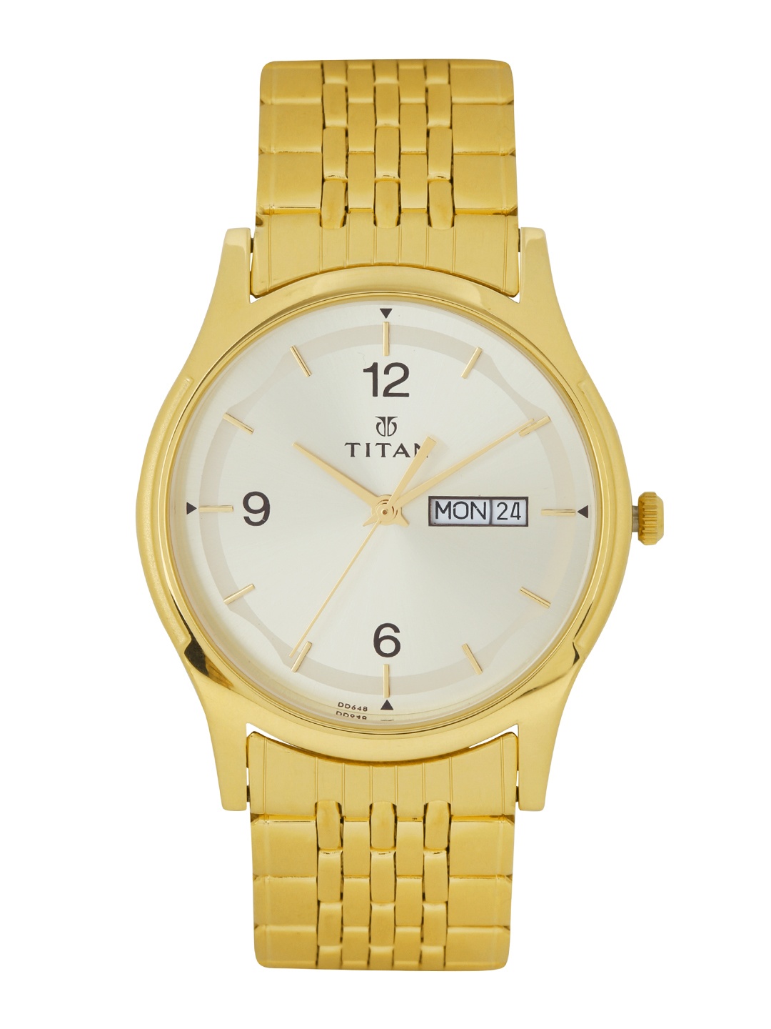 

Titan Men Silver-Toned Dial Watch 1638YM01