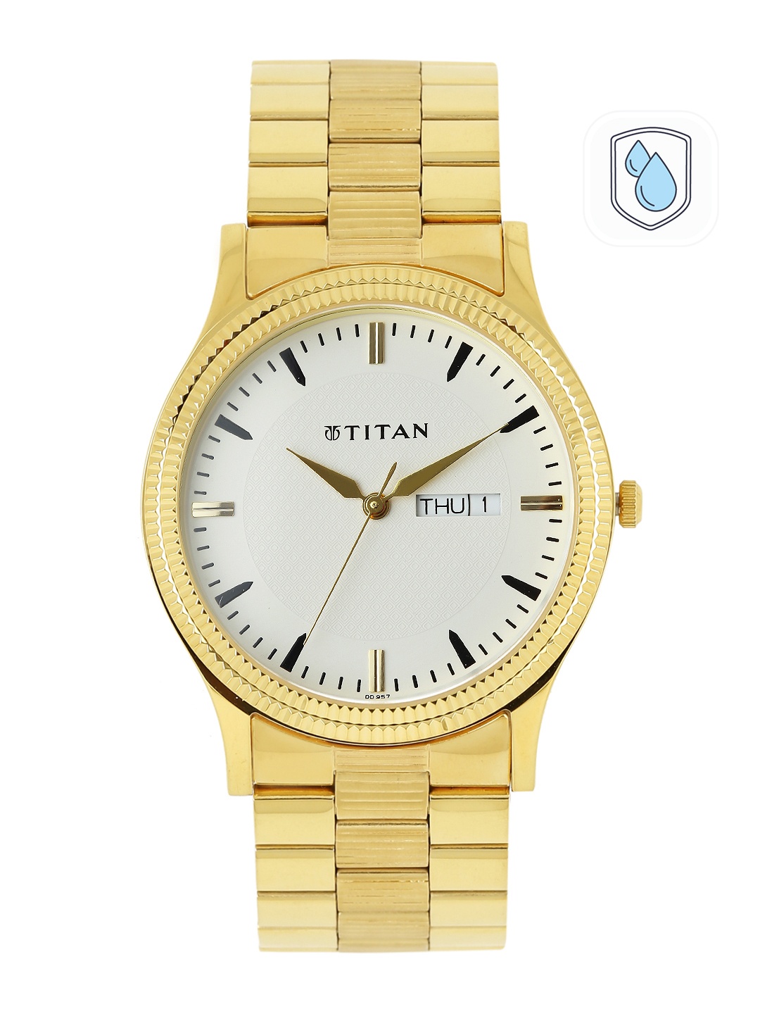 

Titan Men White Dial Watch 1650YM03