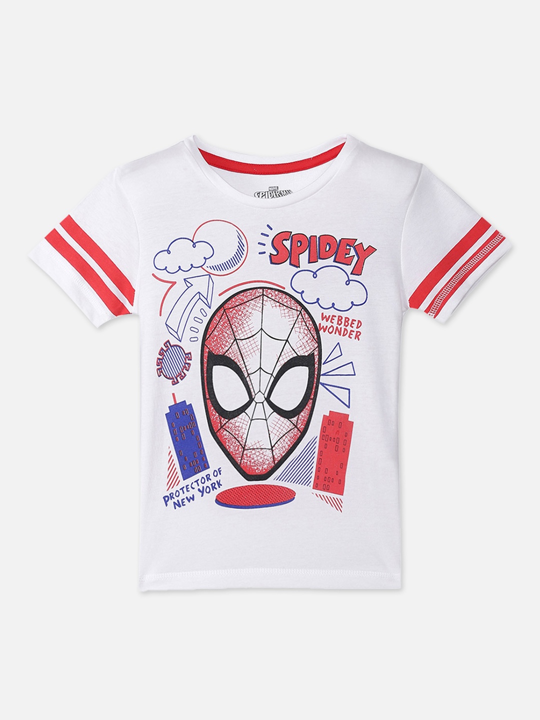 

Kids Ville Spiderman featured White Tshirt for Boys