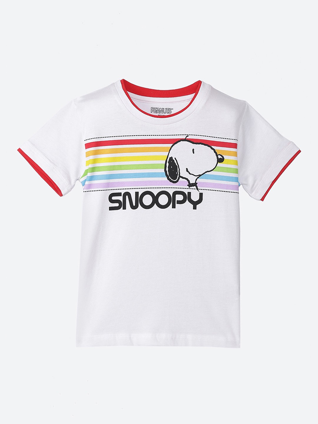 

Kids Ville Peanuts Featured White Crew Neck Tshirt for Boys