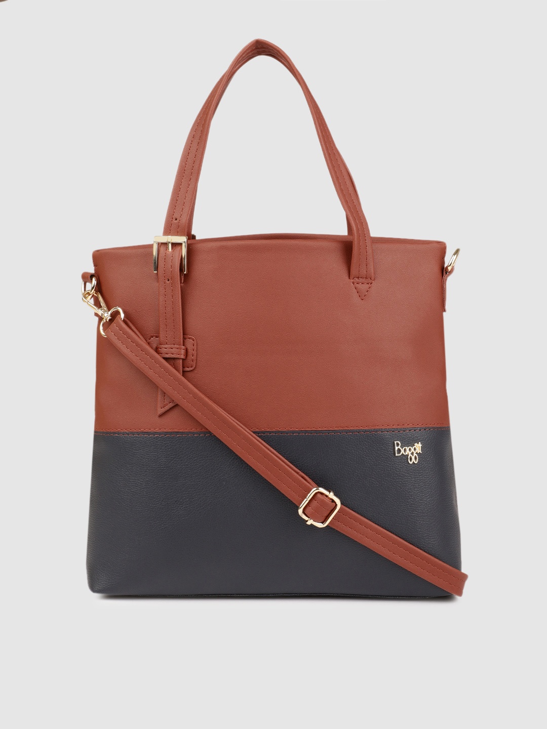 

Baggit Red & Navy Blue Colourblocked G Z LAVA 5 Handheld Bag