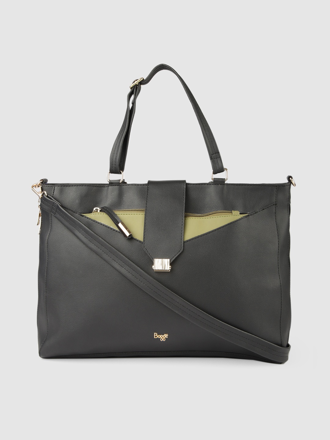 

Baggit Women Black Solid Laptop Bag