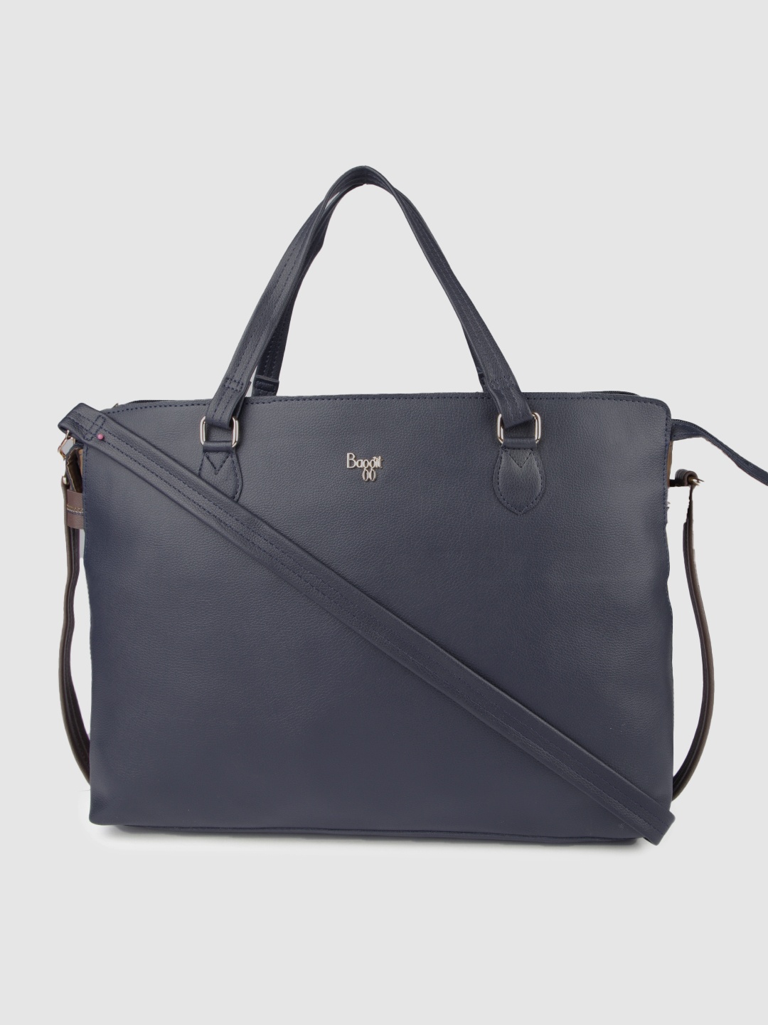 

Baggit Women Navy Blue Solid Laptop Bag