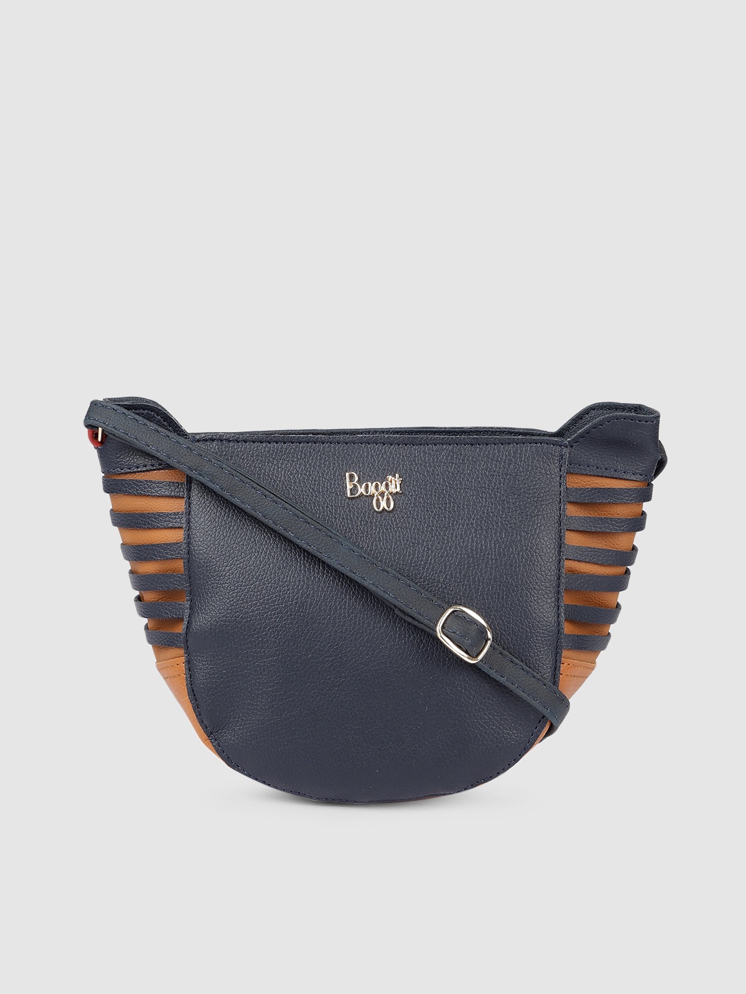 

Baggit Navy Blue Solid Sling Bag