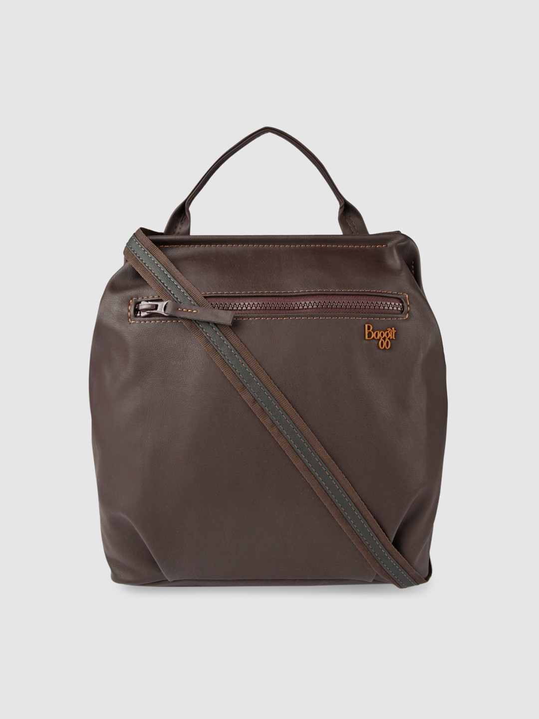 

Baggit Brown Solid Sling Bag cum Backpack