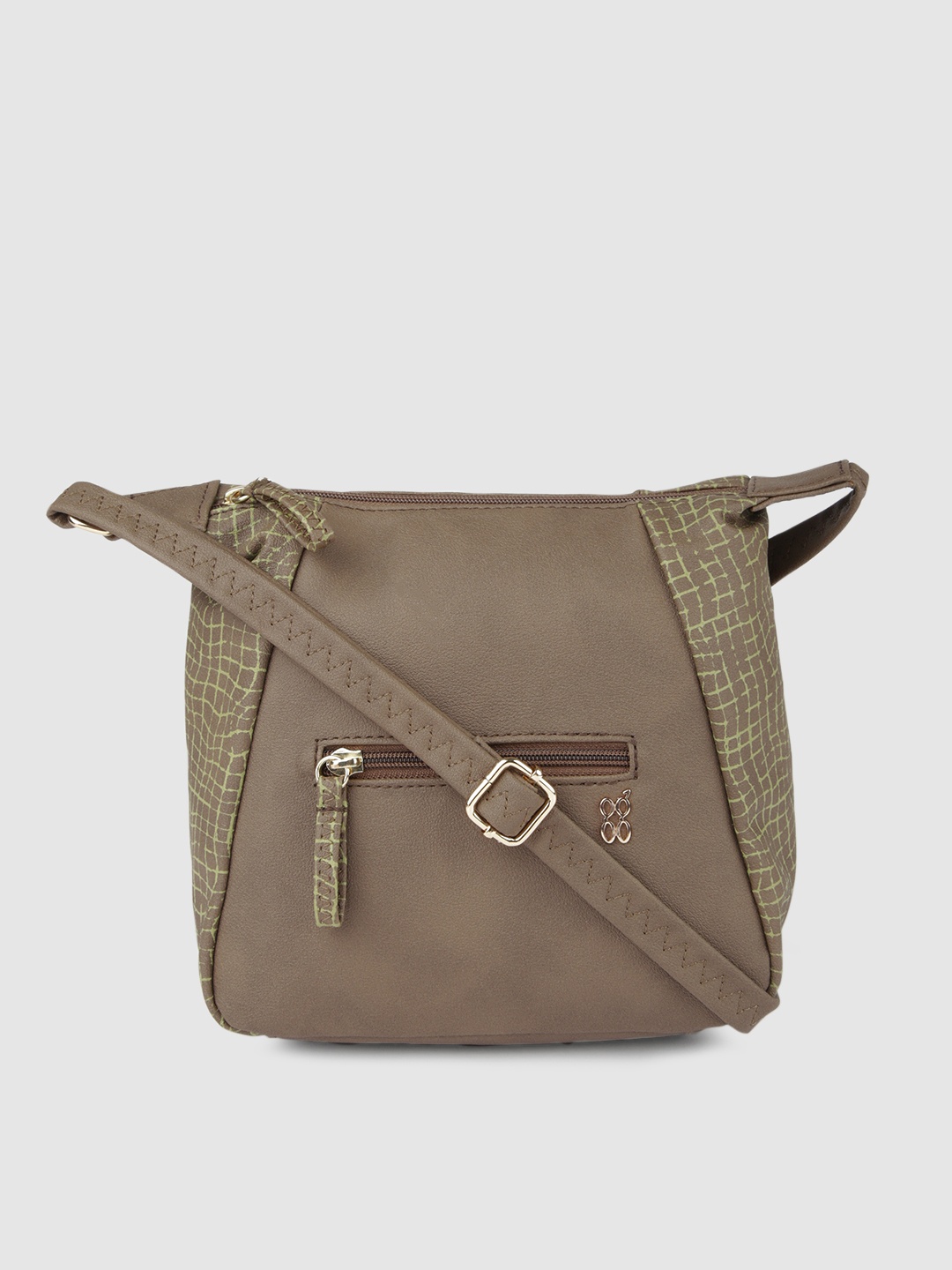 

Baggit Brown & Green Printed Sling Bag