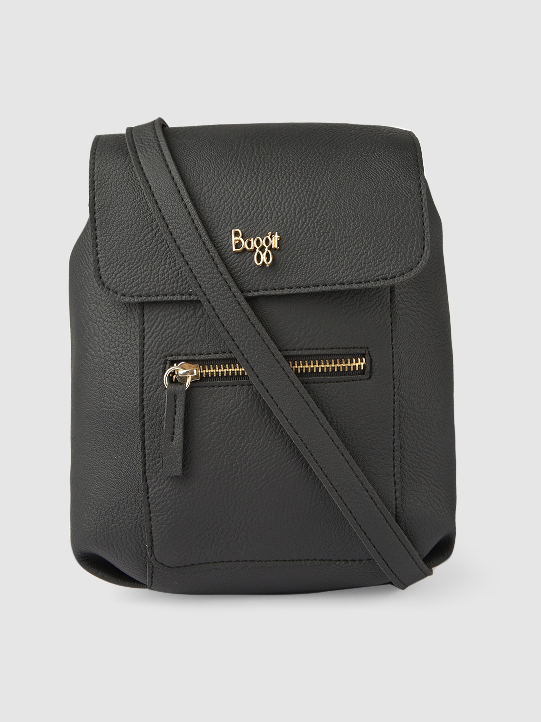 

Baggit Women Black Solid Backpack Cum Sling Bag