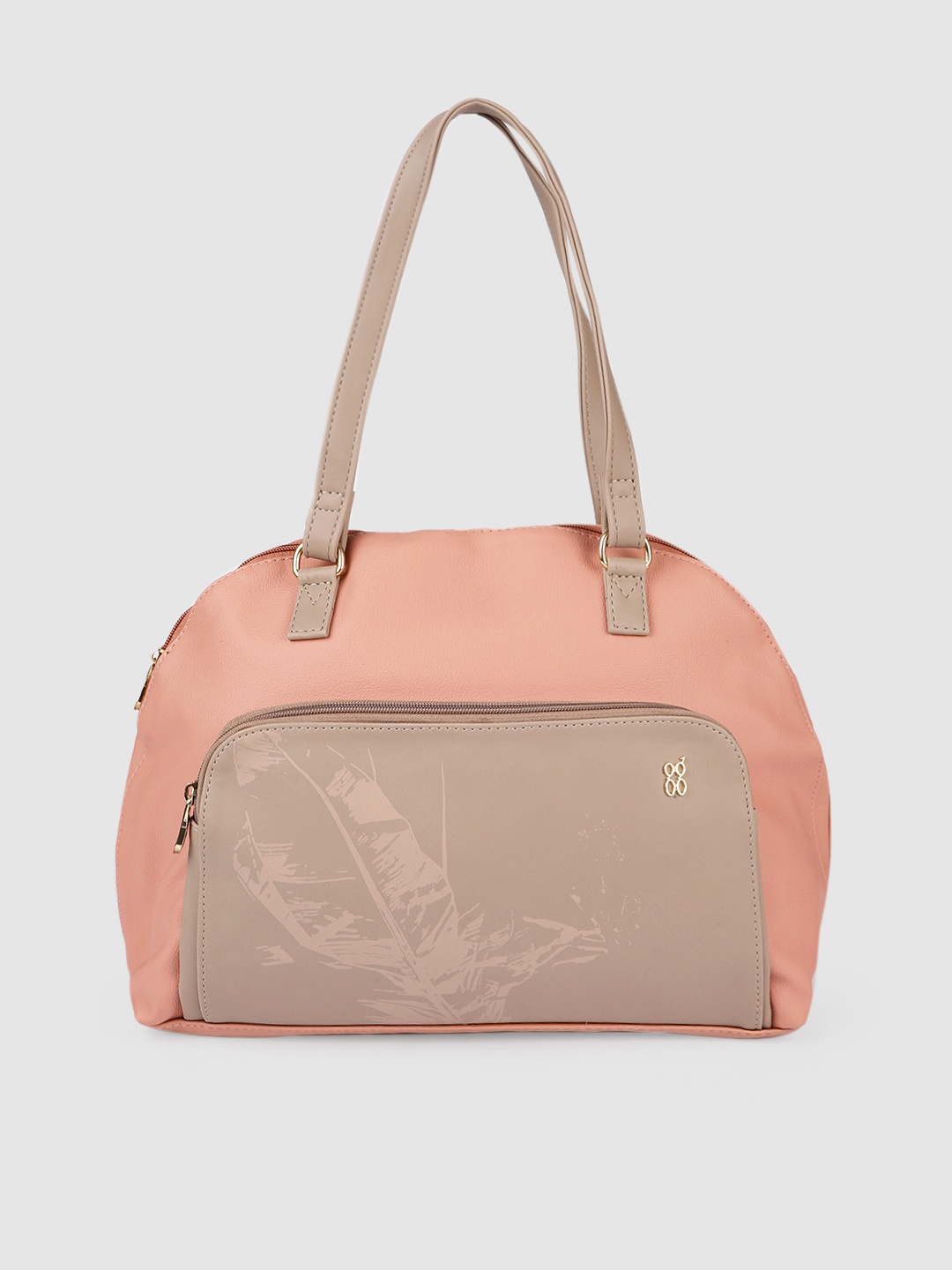 

Baggit Pink & Beige Colourblocked Shoulder Bag