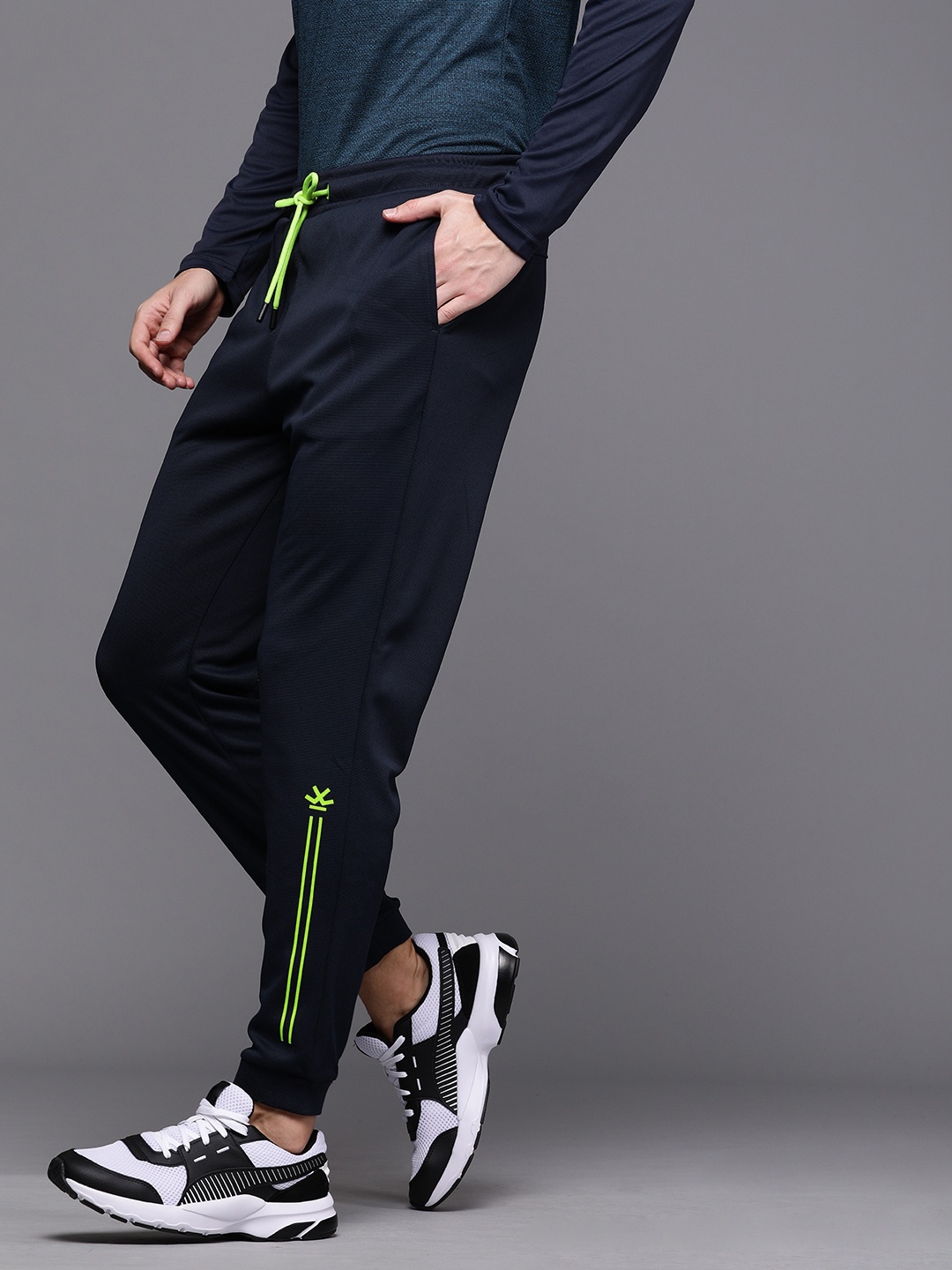 

WROGN ACTIVE Men Navy Blue Solid Regular Fit Joggers
