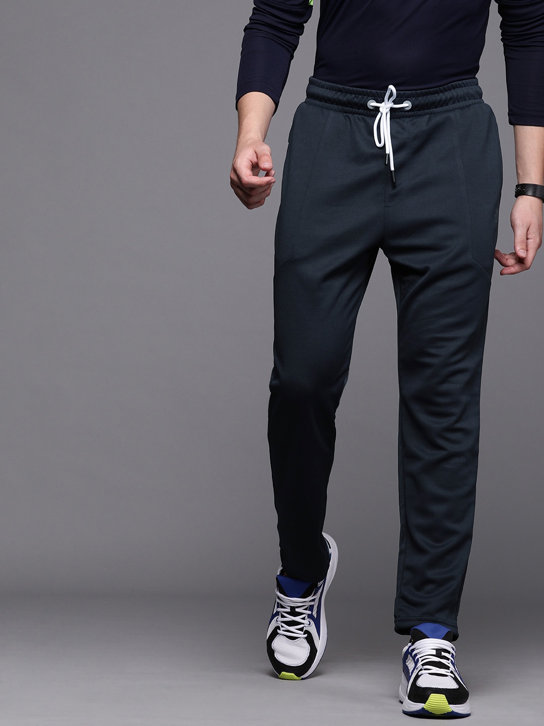 

WROGN ACTIVE Men Navy Blue Regular Fit Solid Track Pants