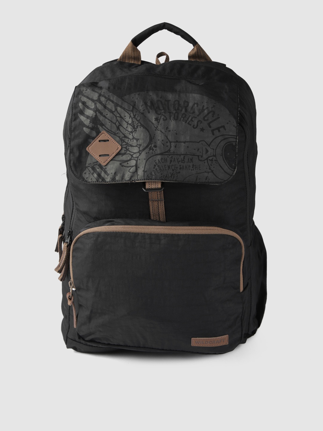 

Wildcraft Unisex Black Textured Backpack