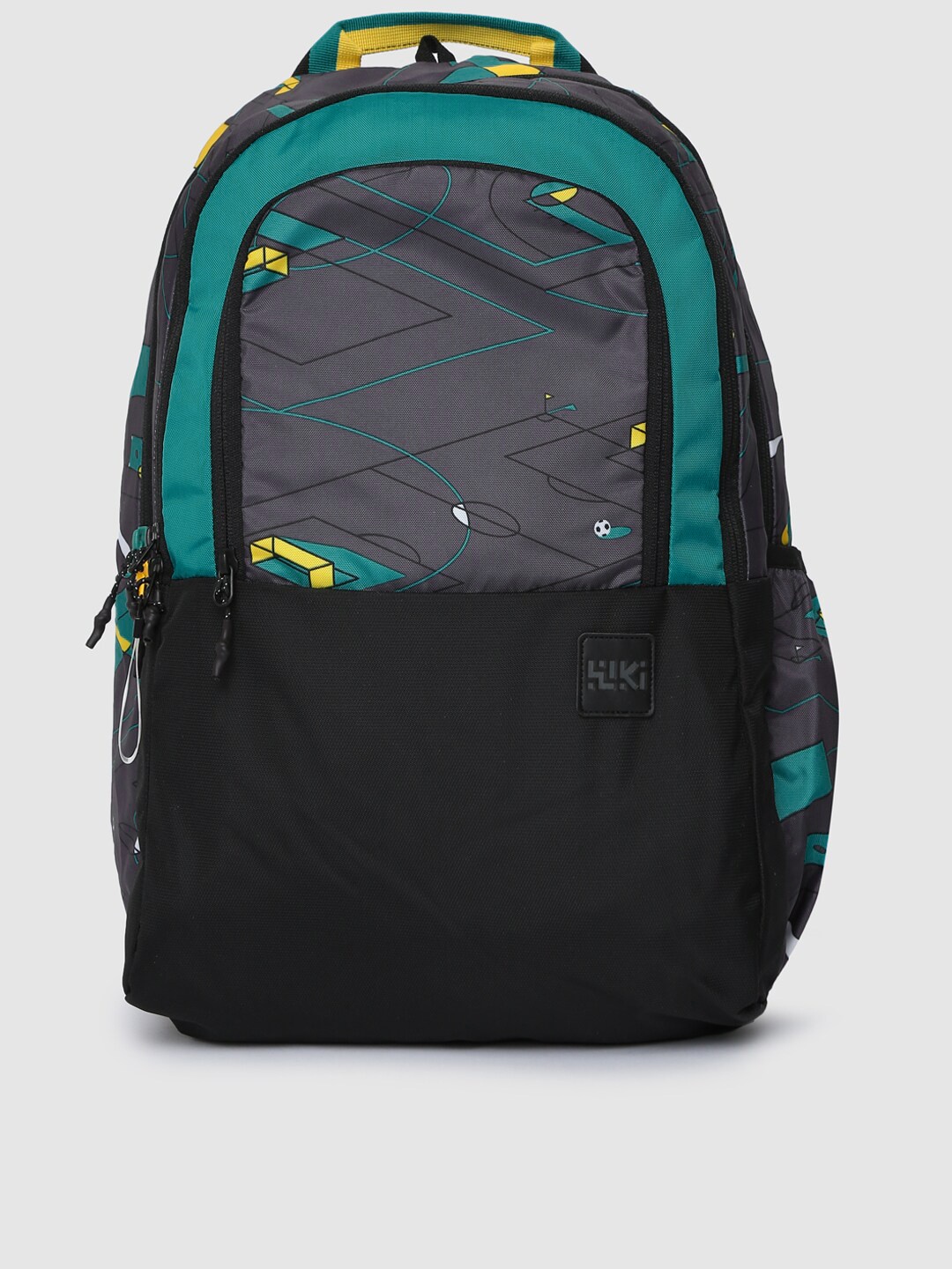 

Wildcraft Unisex Grey & Blue Graphic Backpack
