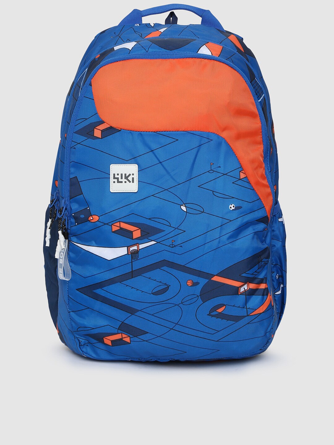 

Wildcraft Unisex Blue & Orange Graphic Backpack