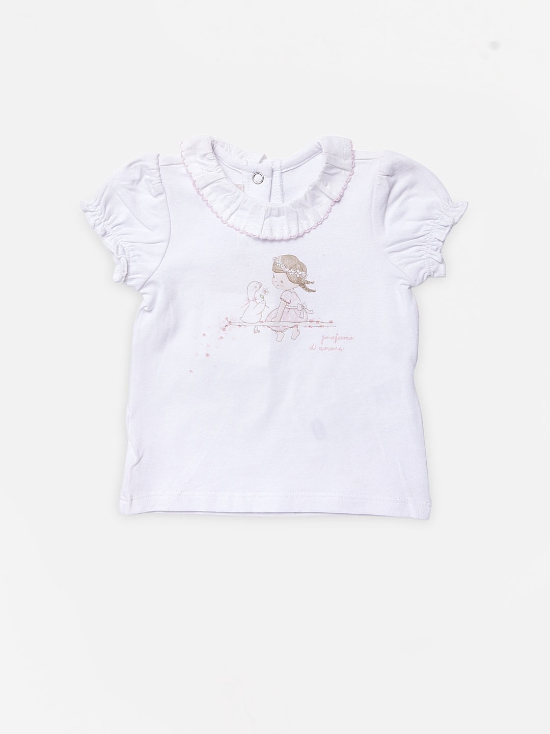 

Chicco Girls White Printed Knitted Top