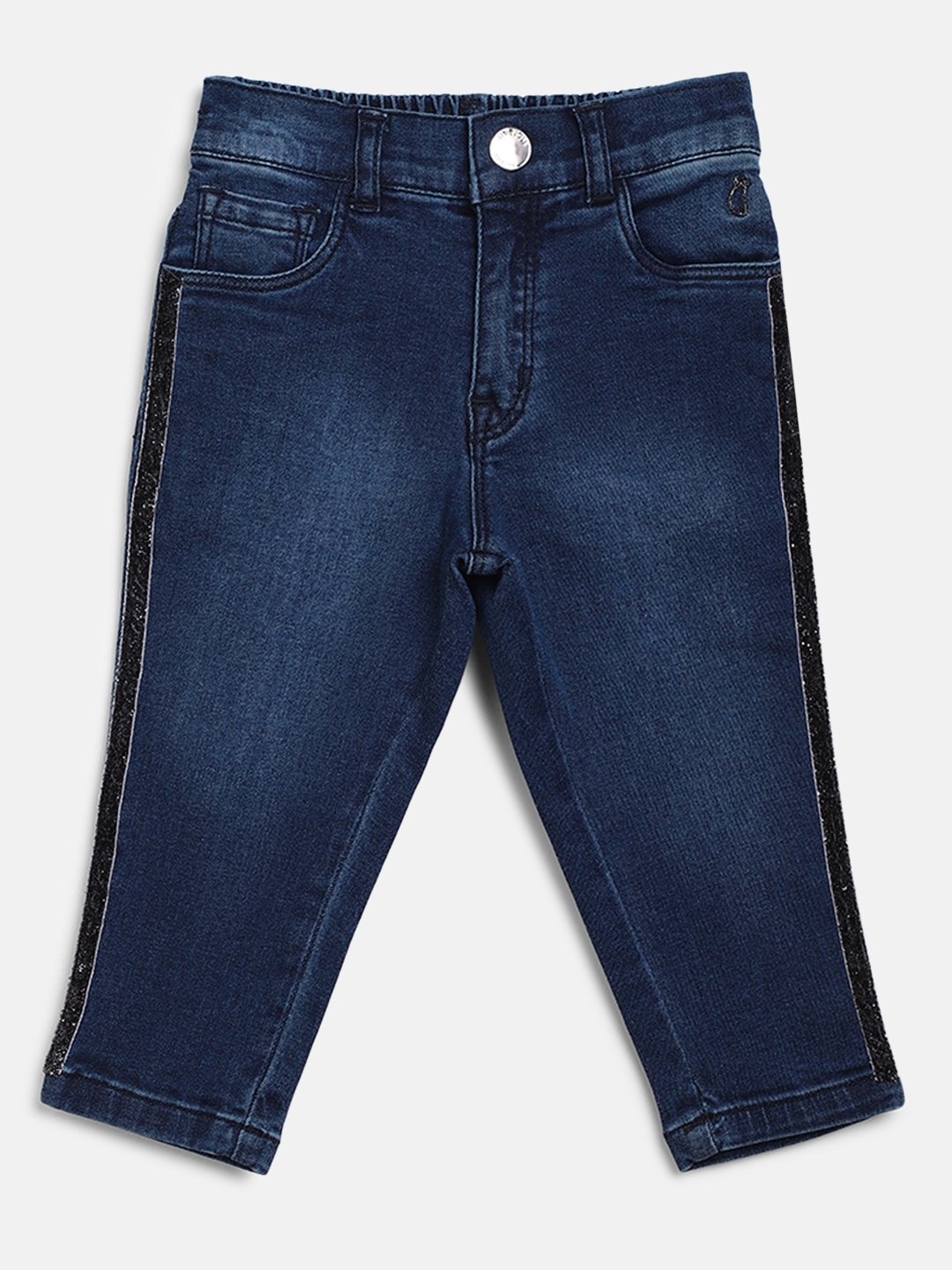 

Gini and Jony Girls Navy Blue Regular Fit Mid-Rise Clean Look Stretchable Jeans
