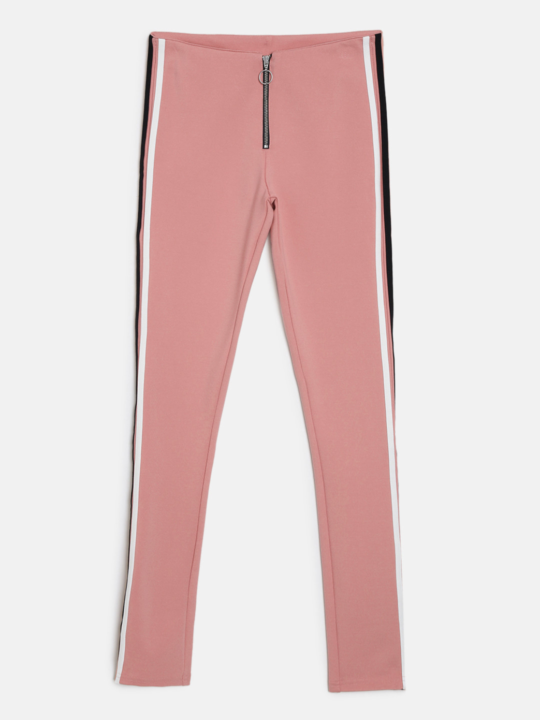 

Gini and Jony Girls Pink Skinny Fit Side Striped Elasticated Regular Trousers