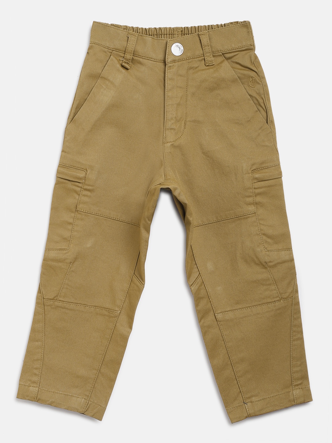 

Gini and Jony Boys Khaki Regular Fit Solid Trousers