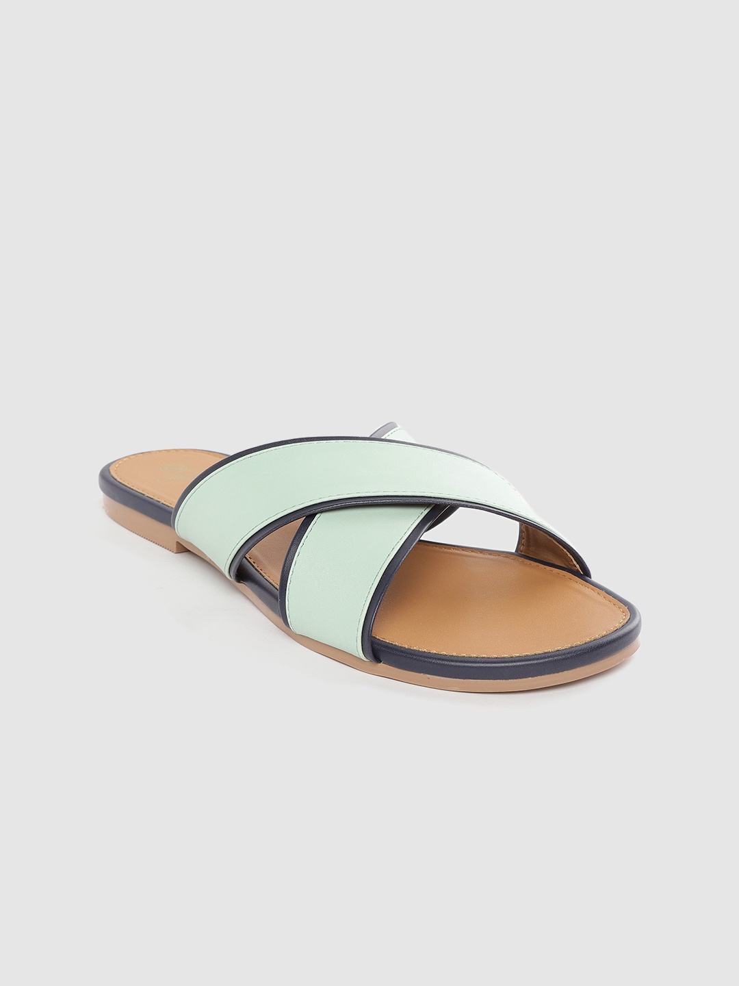 

Carlton London Women Mint Green Solid Open Toe Flats