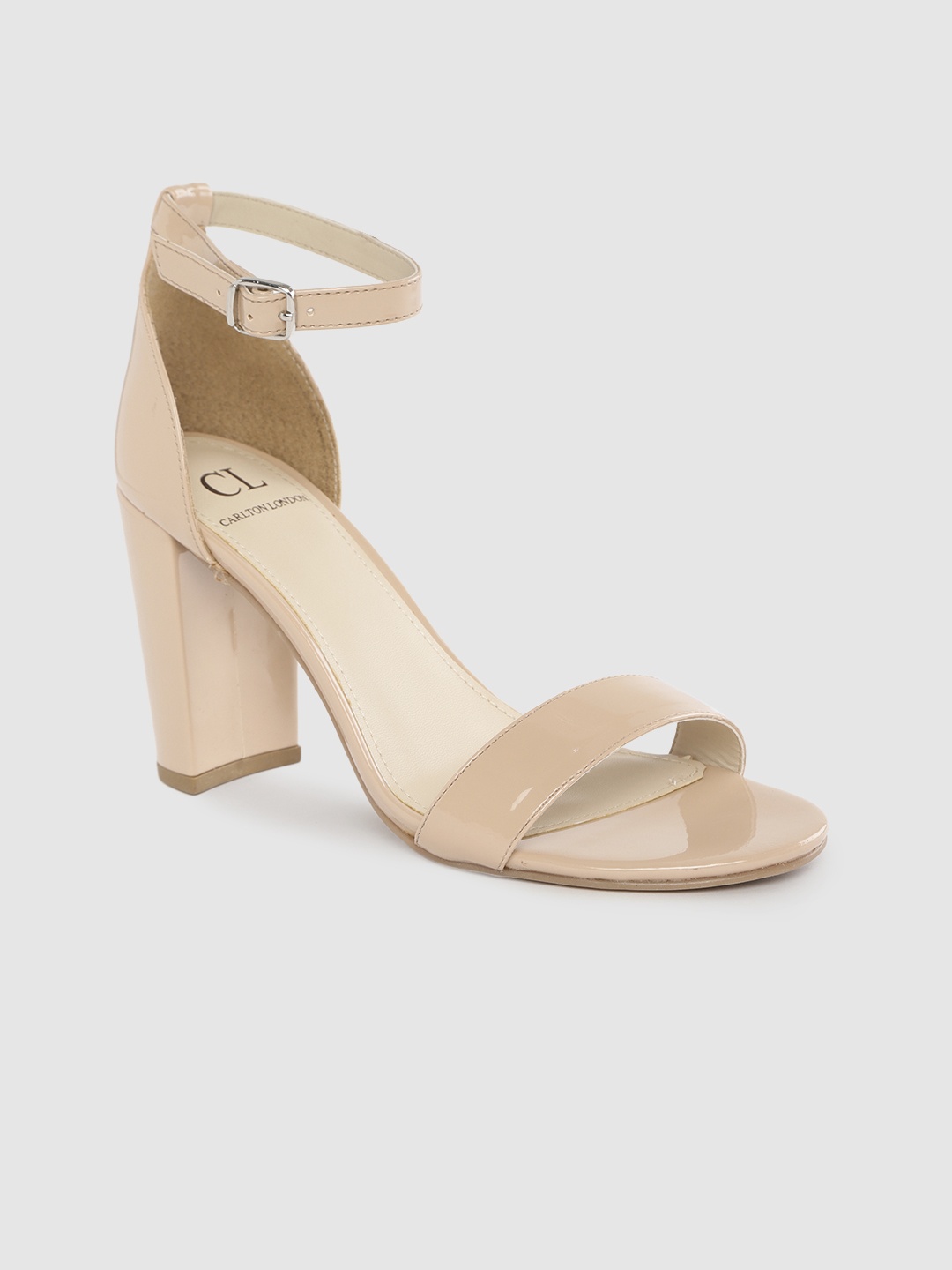 

Carlton London Women Beige Solid Mid-Top Block Heels