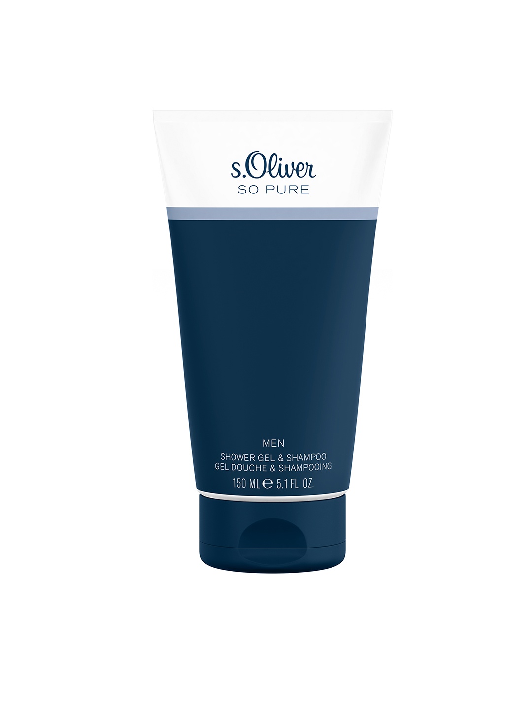 

s.Oliver Men So Pure Refreshing Shower Gel & Shampoo 150 ml, Navy blue