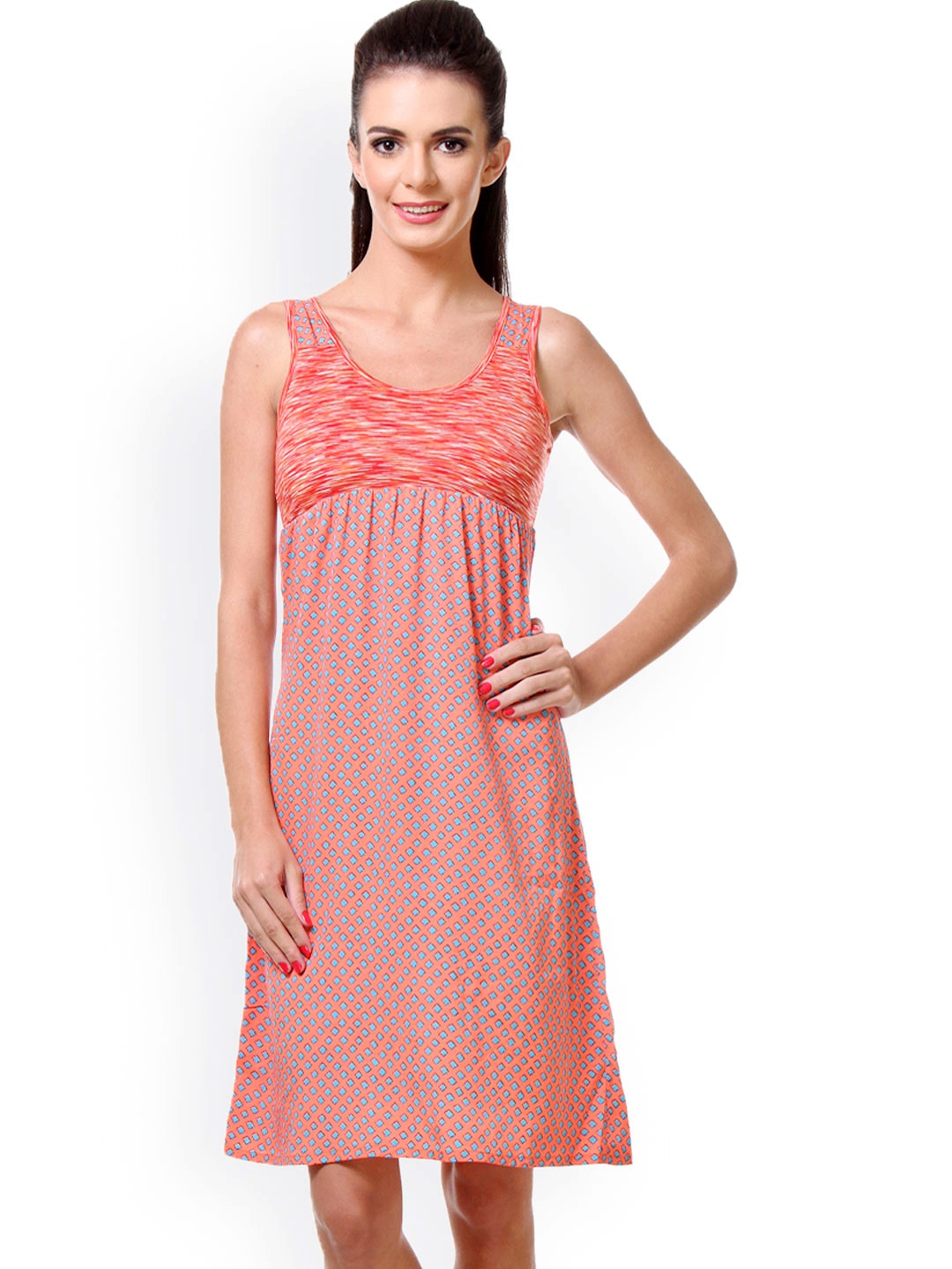 

Tweens Orange Printed Nightdress