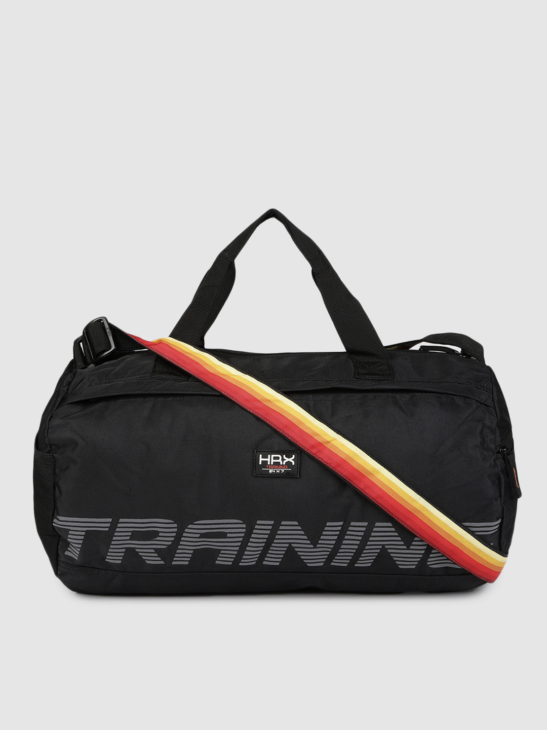 

HRX by Hrithik Roshan Unisex Black Printed Racy2 Training Duffel Bag