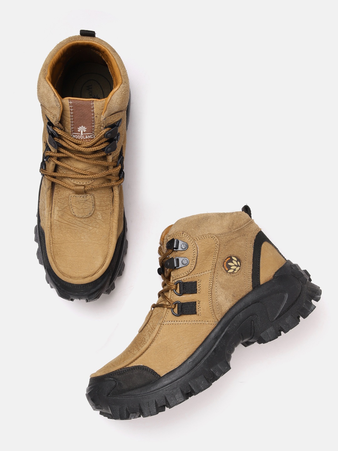 

Woodland Men Mid-Top Trekking Shoes, Khaki