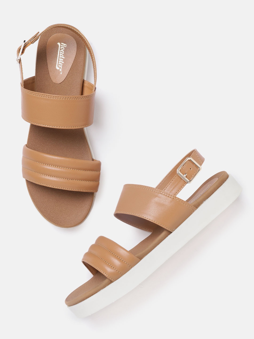 

Roadster Women Tan Brown Solid Open Toe Flats