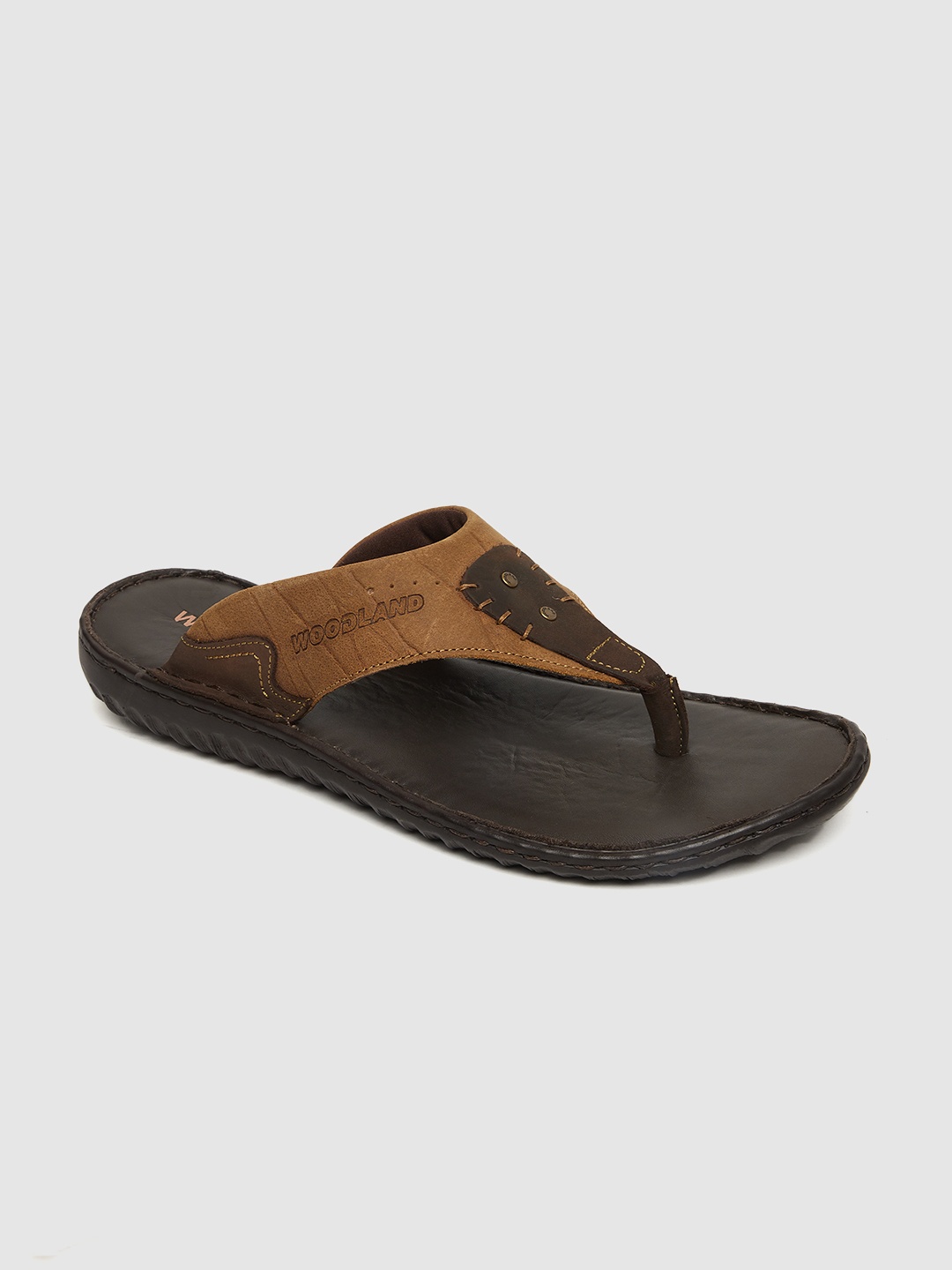 

Woodland Men Brown Leather Comfort Sandals
