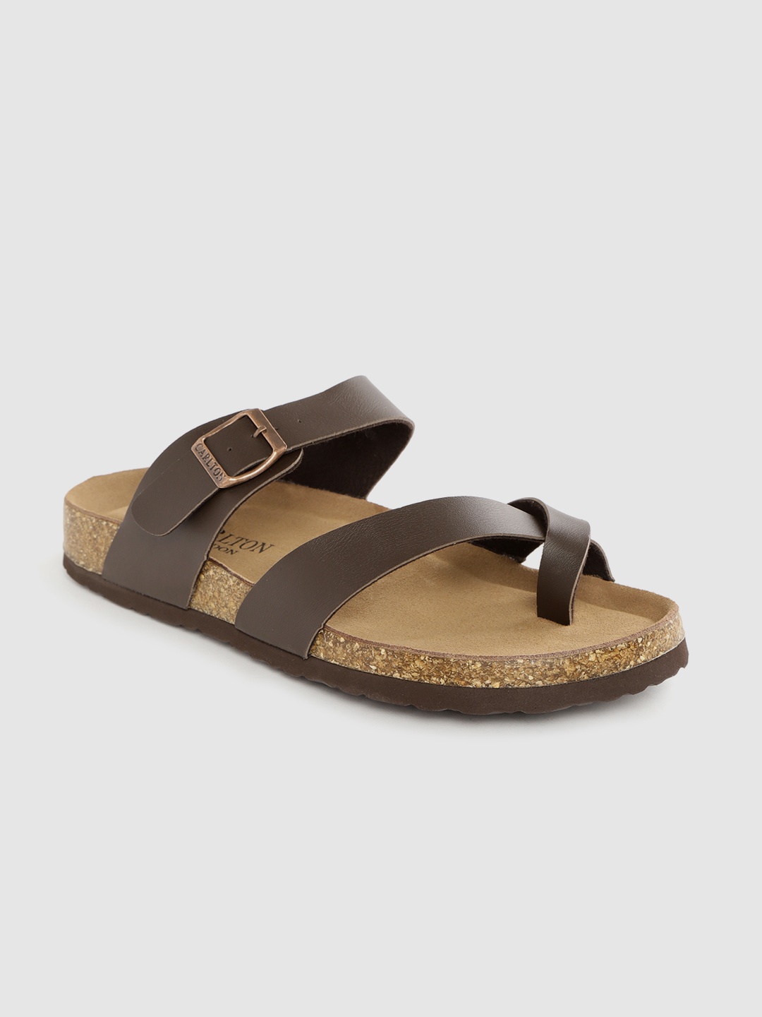 

Carlton London Men Coffee Brown One Toe Comfort Sandals