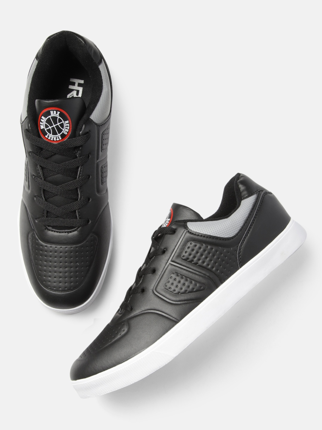 

HRX by Hrithik Roshan Men Black Retro Basket Ball Sneaker
