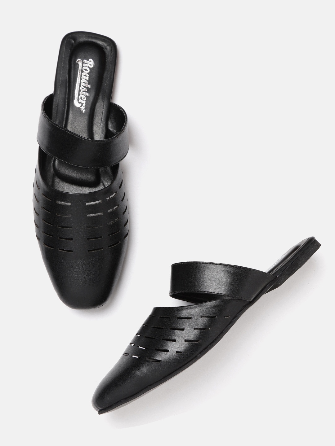 

Roadster Women Black Cut-Out Mules