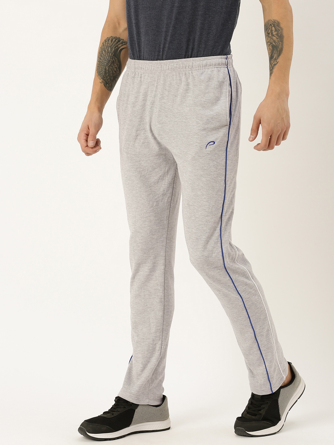 

Proline Active Men Grey Classic Fit Solid Track Pants, Grey melange