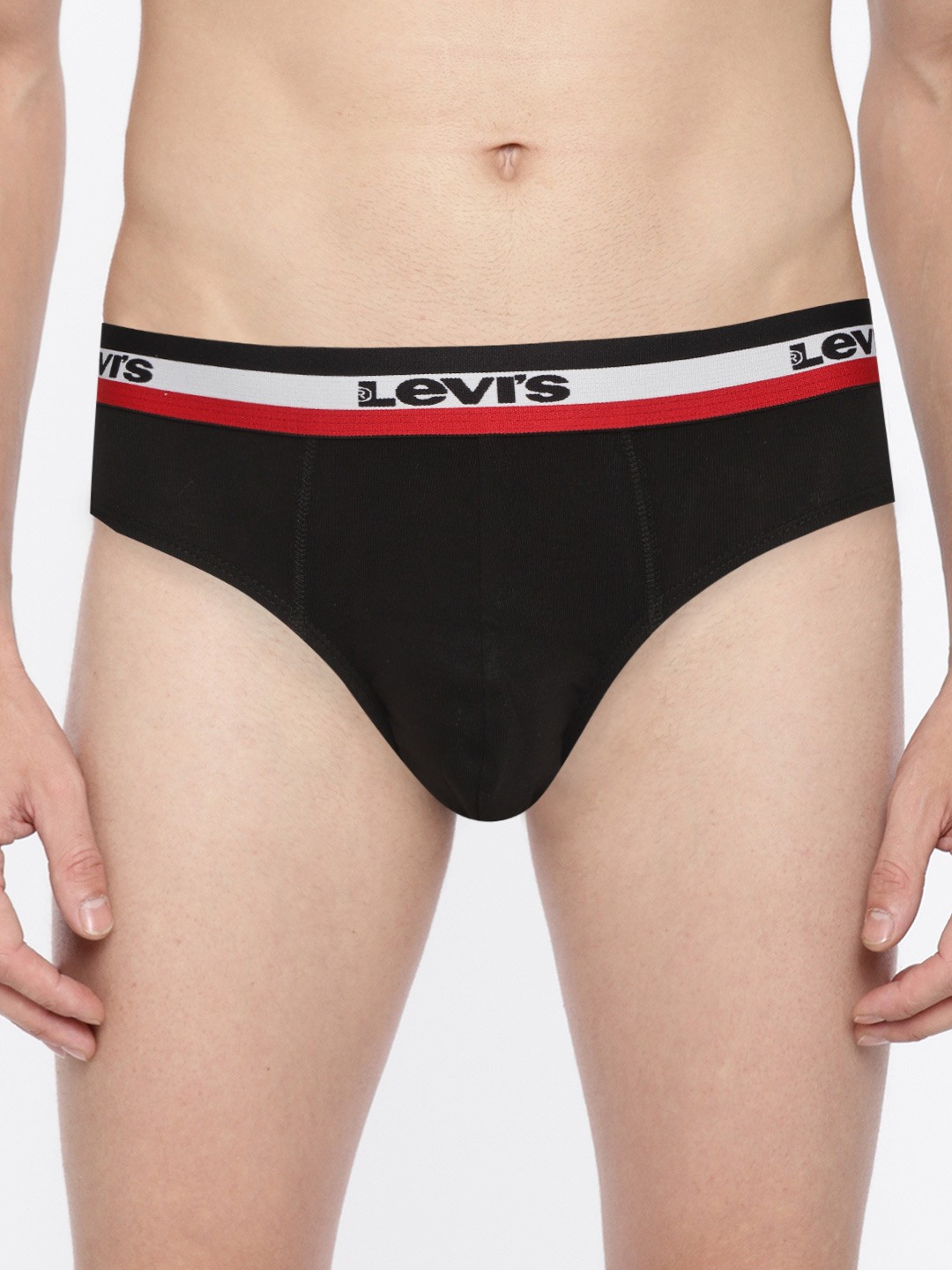 

Levis Smartskin Technology Cotton Briefs with Tag Free Comfort #002A-BRIEF, Black