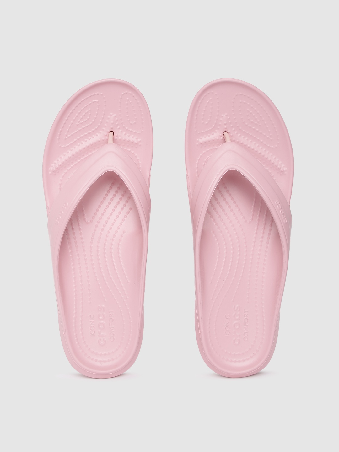 

Crocs Unisex Pink Solid Thong Flip-Flops