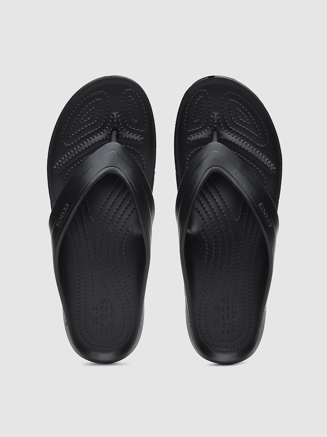 

Crocs Unisex Black Solid Thong Flip-Flops